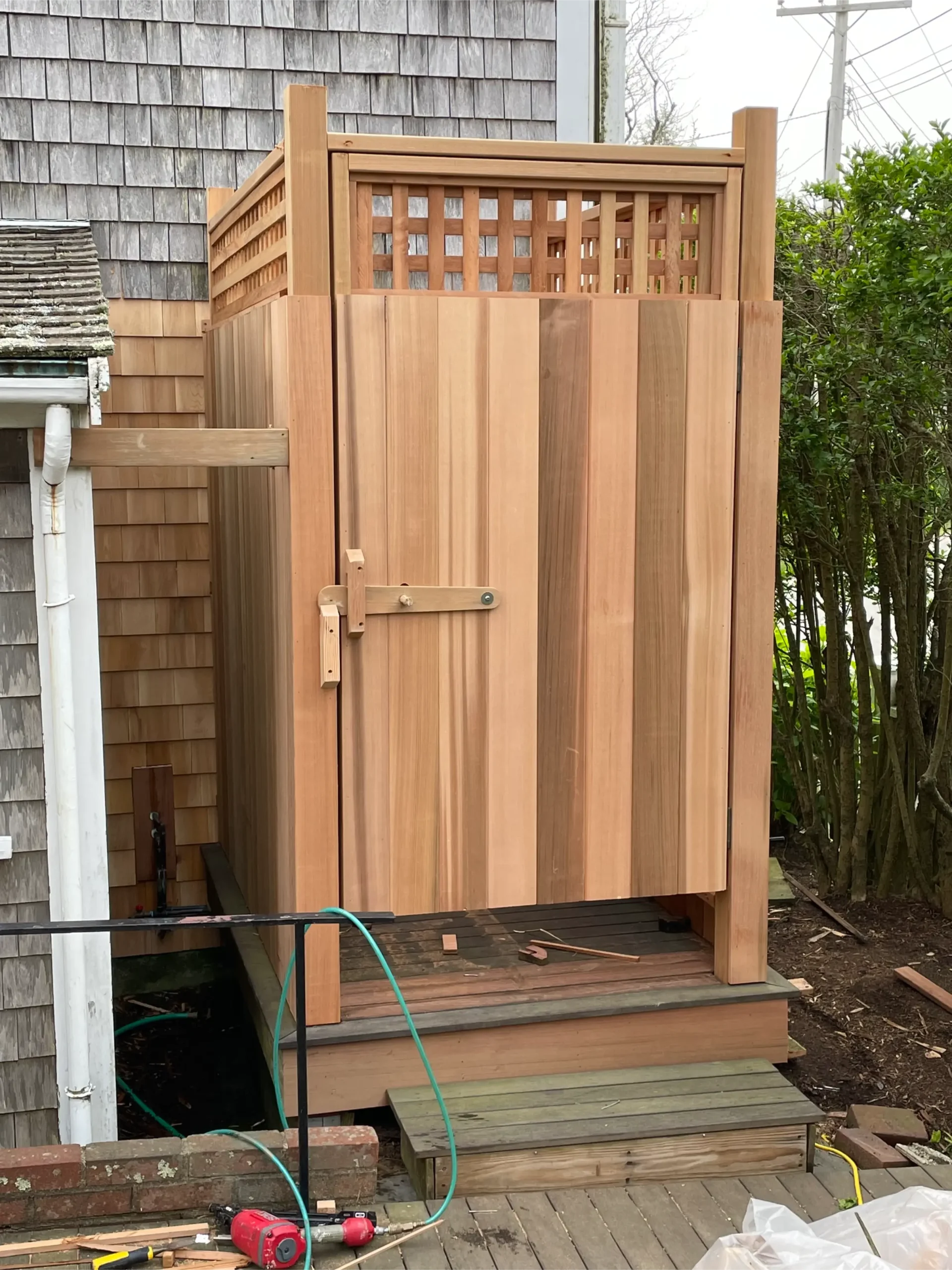Custom Cedar Outdoor Shower Nantucket